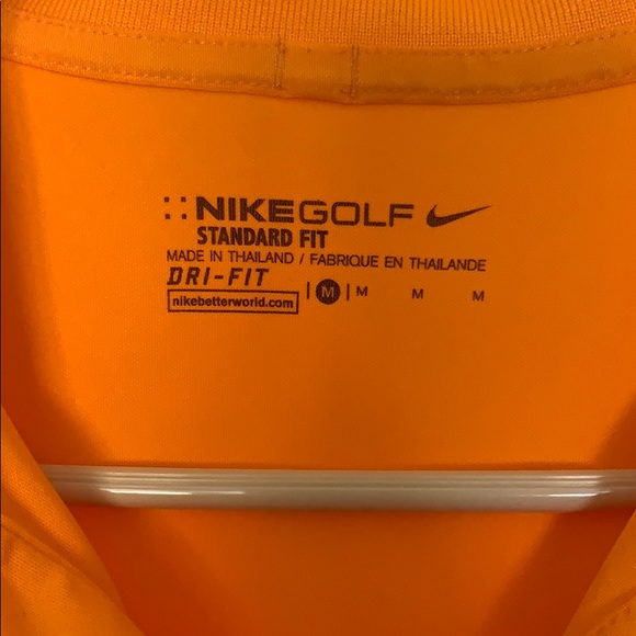 Men’s Orange Nike Dri-Fit Golf Polo - Picture 3 of 5